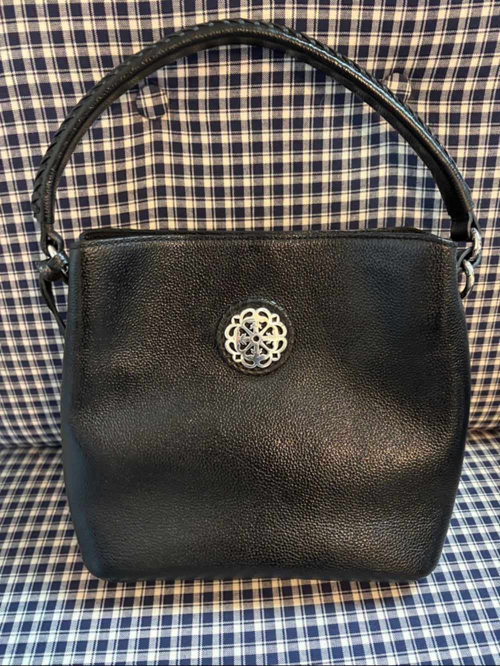 Brighton Ferrara collection Black leather Audrey satchel